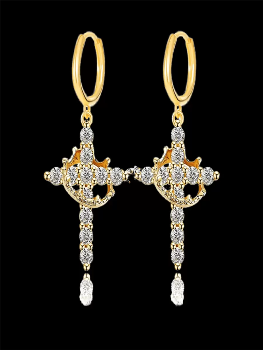 1 件不锈钢旋转皇冠、、D 形环、环形耳环，适合日常佩戴的多功能珠宝配件