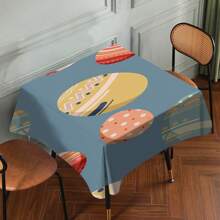 1pc Easter Tablecloth With Rabbit & Egg Design, Suitable For Spring/Summer Decoration, Easter Gift, Indoor/Outdoor, Easter Party & Home Decor, Easter Decorations, Farmhouse Decor - Multicolor - View 52