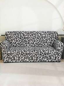 1 pieza Funda elástica para sofá con estampado de leopardo, versátil para todas las estaciones, funda protectora simple para sofá para decoración del hogar en la sala de estar