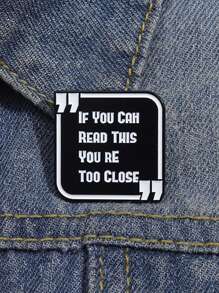 1 szt. Broszka ze stopu cynku z napisem Casual Letter, prezent na akcesoria modowe na cały sezon, spersonalizowana, wysokiej jakości emaliowana igła metalowa w stylu anime