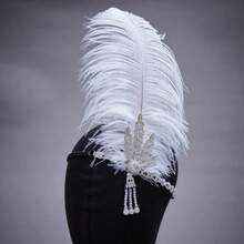 4 stuks 1920s Vrouwen Zachte Elegante Sexy Accessoires High-End Prinses Stijl Accessoires Voor Single Party, Make-up Bal, Hoofdband, Parel Hanger Oorbellen, Sigarettenhouder 3-delige Set, Carnavalsfeest Kostuum Set Prom