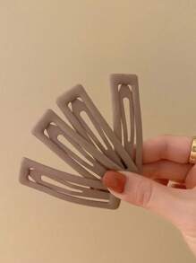 4 Peças/Conjunto Grampos de Cabelo Básicos Foscos para Mulheres para Franja, Linha do Cabelo e Acessórios de Cabelo para Uso Diário, Grampos Tipo Garra, Presilhas de Cabelo