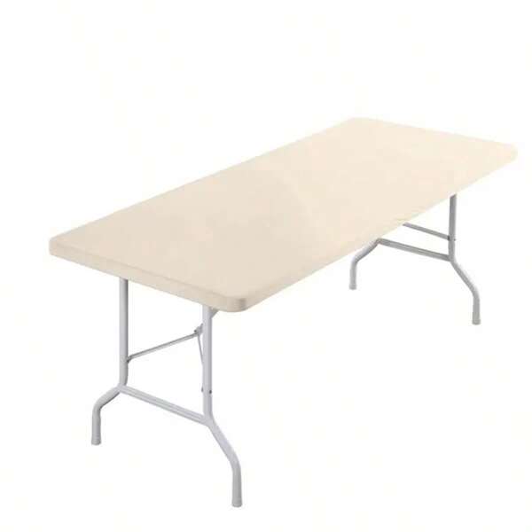 1pc Washable Rectangular Tablecloth For Outdoor Parties And Camping- Foldable, Elastic And Fitted - 4ft/6ft Size Fabric For Home