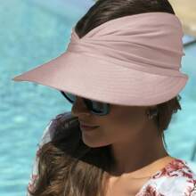 1 Pc Women's Multi-Color Beach Outdoor Sun Hat, Fashionable Sun Hat For Spring And Summer Sports, Suitable For Baseball, Tennis, Beach Sports