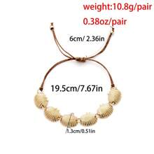 1pc Women Creative Adjustable Fan-Shaped Shell Necklace, Exaggerated Large Shell Versatile Pendant