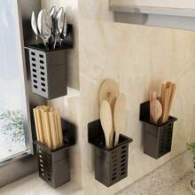 1 件免钻孔壁挂式浴室收纳架 - 节省空间的储物架，适用于小物品和工具，黑色/白色，适用于马桶、淋浴、水槽、淋浴架