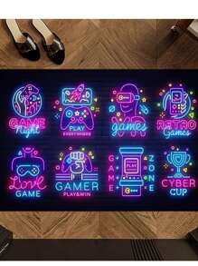 1pc E-Sports Visual Carpet, Cool E-Sports Rug, Sofa & Coffee Table Mat, New Premium Bedroom Entrance Doormat, Multiple Sizes Available, Abstract 3D Feeling Living Room Carpet, Study Room Carpet, Bedroom Carpet, Carpet, Living Room Area Rug, Small Area Rug, Pad, Home Decor, Large Living Room Carpet, Living Room Home Decor, Room Decor, Washable Carpet - Multicolor - View 14