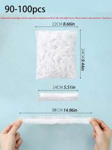 280-300PCS/90-100PCS/55-60PCS Tear-Free Transparent Plastic Cover, PE Film Plastic Bag, Plastic Wrap Cover For Bowl Cover Leftovers Cover, Kitchen Essentials To Keep Your Food Fresh And - Multicolor - View 2