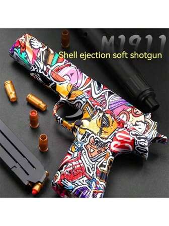 2025 New - Automatic Spring-Powered Dart Blaster Toy Gun, Ejects Soft Bullets, Children's Realistic Model Toy Gun - Perfect For Birthday, Easter, Holiday Gift