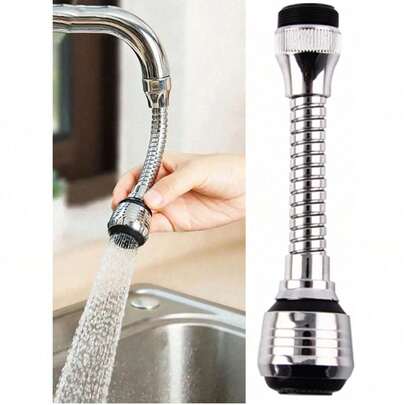 1 vòi nước mở rộng xoay 360° sáng tạo với 2 chế độ - Vòi phun dài hơn, xoay, chống bắn nước giúp tiết kiệm nước cho nhà bếp!