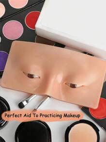 Silicone Makeup Practice Head - Realistic Feel & Easy Clean - Ideal For Artists & Beginners - Perfect Tool For Mastering Makeup Skills