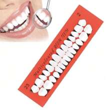 2 set di denti in resina multicolore, materiale dentale con gradazione di colore, modello di denti in resina, protesi dentarie, accessori per costumi di Ognissanti