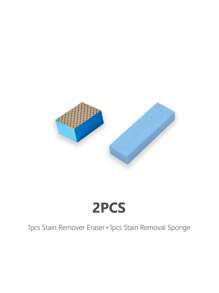2pcs Rust Remover & Stain Remover, Magic Eraser Sponge, Abrasive Sponge Block, Blemish-Free Sponge Wipe, For Bathroom Glassware, Kitchen Pot Stains, Faucet, Cookware & Glassware Cleaning Tool, Removes Dirt, Rust & Limescale