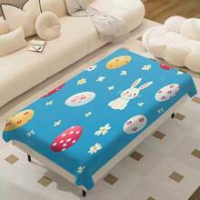 1pc Easter Tablecloth With Rabbit & Egg Design, Suitable For Spring/Summer Decoration, Easter Gift, Indoor/Outdoor, Easter Party & Home Decor, Easter Decorations, Farmhouse Decor - Multicolor - View 23