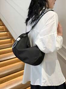 Grand sac à bandoulière, sac bandoulière diagonal, sac sportif polyvalent et décontracté de style ravioli