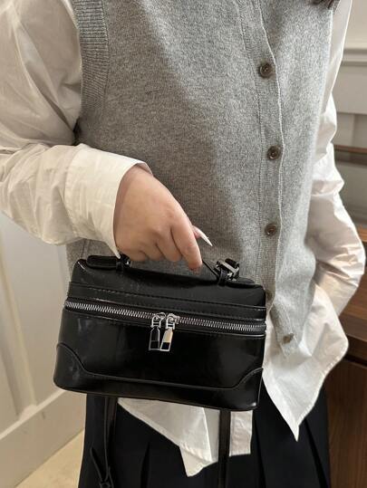 New Fashion Shoulder Bag, Versatile Diagonal Shoulder Bag, Mini Square Box Bucket Bag