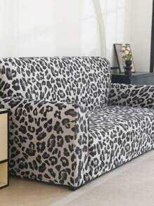 1 pieza Funda elástica para sofá con estampado de leopardo, versátil para todas las estaciones, funda protectora simple para sofá para decoración del hogar en la sala de estar