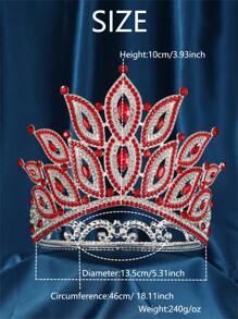 环球小姐“向善力量”皇冠闪亮水钻头饰全圆大皇冠可调节新娘婚礼派对大皇冠情人节配饰