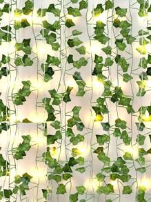 1pc/12pcs Artificial Ivy Vines With Fairy Lights, Suitable For Room Decor, Curtain Decor, Wall, Bedroom, Wedding, Birthday Party Decoration Gifts Graduation,Fake Plants