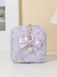 1x Cute Bow Pearl Bag Pendant + Lace Embroidery Square Bag, Bag Accessory Faux Pearl Keychain, Cute Faux Pearl Beaded Bracelet Keychain, Retro Charm Wallet Bag Backpack Car Charm For Women And Girls, Ribbon Pearl Pendant Suitable As A Gift For Friends And Relatives - Multicolor - View 20