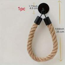 1 件装绳索自粘式壁挂式卫生纸架 - 家用毛巾收纳架