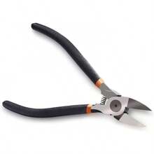 Wire Cutter For Artificial Flowers And Crafts, 6 Inch Side Cutters Chicken Wire Cutters Heavy Duty Diagonal Cutting Pliers Faux Flowers Wire Clippers, Orange - 黑色 - 查看 1