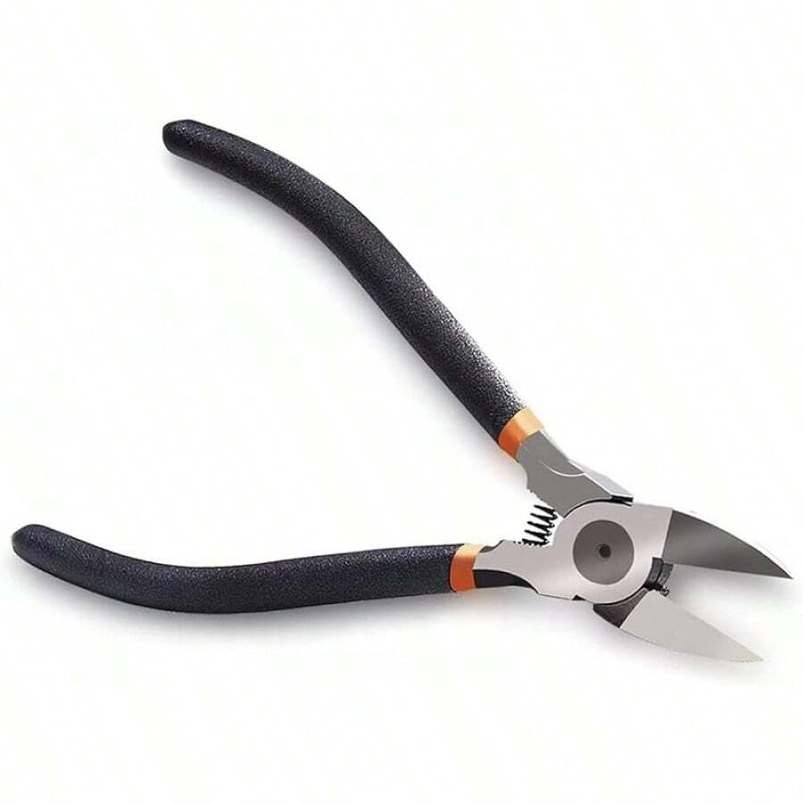 Wire Cutter For Artificial Flowers And Crafts, 6 Inch Side Cutters Chicken Wire Cutters Heavy Duty Diagonal Cutting Pliers Faux Flowers Wire Clippers, Orange - 黑色 - 查看 1