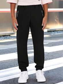 1pc Teenage Boys/Teen Boy Casual Loose Drawstring Harem Pants, Outdoor Streetwear, Spring/Autumn