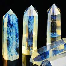 Yellow Crystal Quartz Point Obelisk With Lemon Smell/Clear Smelt Quartz Polished Chunks/Special Gift/Meditation Stone, Home Decoration Figurine Ornaments, Crystal Crafts, Valentine's Day, Jewelry Patterns, Beading&Jewelry Making