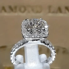 1pc Fashionable Imitation Paved Diamond Ring, Women Wedding/Engagement Ring