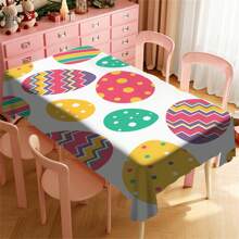 1pc Easter Tablecloth With Rabbit & Egg Design, Suitable For Spring/Summer Decoration, Easter Gift, Indoor/Outdoor, Easter Party & Home Decor, Easter Decorations, Farmhouse Decor - Multicolor - View 88