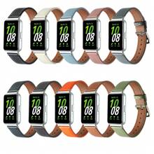 1pc Universal Unisex Fashion PU Leather Loop Strap With Metal Buckle Connector, Compatible With Samsung Galaxy Fit 3 R390