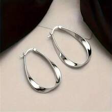 1 Pair Elegant Mobius Loop Earrings - Non-Allergic For Women, Casual Decorative Perfect Gift