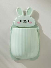 1/2/4pcs Rabbit Cartoon Storage Box Suitable For Easter Children's Bath Products Storage Rack No-Drill Children's Toothbrush And Toothpaste Home Storage
