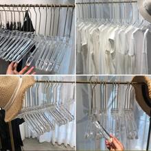 1 件优质衣架透明亚克力衣架，适用于衣服，重型衣架，节省空间，水晶透明亚克力衣架，360 度旋转挂钩和凹槽，时尚衣架带银色挂钩 - 衣架，适用于衣服、西装 - 成人衣柜整理衣架哑光 - 彩色 - 查看 2