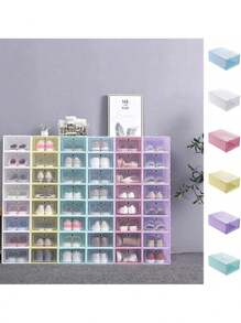 Caja de PLASTICO CON 6 PIEZAS, almacenamiento Plegable transparente para zapatos - Multicolor - Ver 5