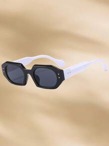 1 件男士时尚眼镜 2025 新款夏季水钻不对称街拍复古适合户外旅行、舞台表演、派对 - 彩色 - 查看 2