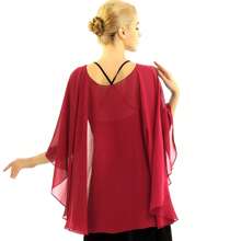1 xale de chiffon oval feminino, adequado para vestidos de noite, sessões de fotos, cerimônias, apresentações de palco, maquiagem, bailes, mestre de cerimônias, proteção solar, capas de férias