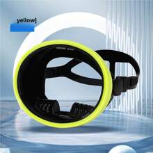 全脸浮潜面罩，成人尺寸，采用钢化玻璃和超柔软硅胶制成，舒适无味，180°广角防雾，可调节尺寸和头带 - 彩色 - 查看 10