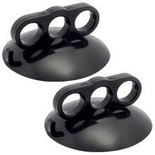 2 Ventosas Garra 3 Dedos PVC Preta 110mm Martelinho De Ouro