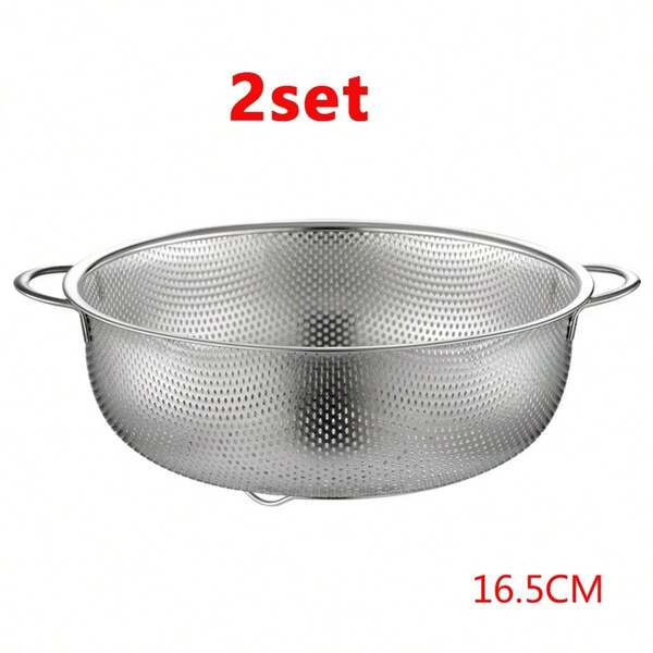 Cestini a rete per colino a maglia fine in acciaio inossidabile per tutti gli usi con manici Set di colino per base di riposo Forniture da cucina