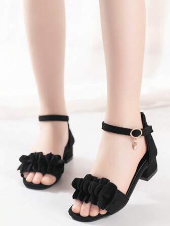 Sandalias para niños 2025, sandalias de tacón alto de moda, opción hermosa para niñas, sandalias de diamantes brillantes para niñas, estilo bohemio, sandalias de diseño perfecto, sandalias de baile de tacón alto rojas, sandalias para estudiantes de secundaria y universitarios