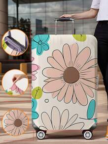 植物和花卉图案行李箱盖 18-32 英寸灵活行李箱盖，适用于 18-32 英寸行李箱盖防刮保护器行李箱保护器行李箱盖保护罩防尘罩行李箱防尘罩旅行配件返校、学校用品、返校书包、学校配件、学校用品 - 彩色 - 查看 24