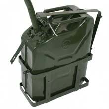 Jerry Can With Holder 20L Liter 5 Gallons - Steel Tank  Gasoline Green - 1 - Xem 3