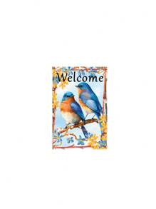 Bandera de jardín temática de primavera y verano, diseño de una sola cara, de poliéster lino impermeable, con patrón de colibrí, lavable a máquina, de 12x18 pulgadas, adecuada para decoración de jardines y patios exteriores, decoración de cumpleaños, bodas, fiestas, graduación, hogar, tapices