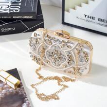 Fashionable European And American Sparkling Rhinestone Decorated Evening Bag, Bridal Wedding Clutch, Cross-Border Popular Bag