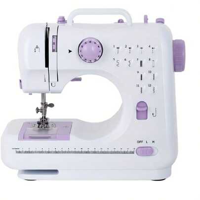 Portable Mini Electric Sewing Machine, Suitable For Beginners, 12 Stitches, 2-Speed Foot Pedal, Lightweight, Storage Drawer, Easy To Use, Great For Repairing Clothes, Pillowcases, Bedding, Curtains, DIY Doll Clothes, Ideal For Home And Dorm, Multifunctional Sewing, New Year Gift