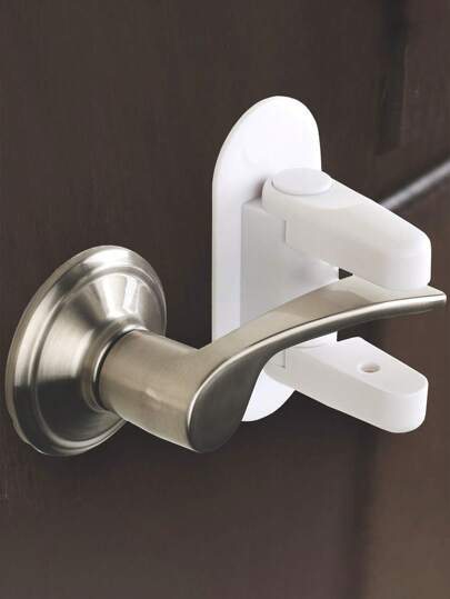 1Pc Door Lever Lock For Child Protection - Baby Proofing - Child Proof Handle Locks
