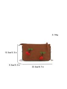 Fashionable Leopard Printed Women's Cross-Body Bag With Beaded Accents, Shoulder Handbag Fashionable Zebra Print Printed Women's Cross-Body Bag With Beaded Accents, Shoulder Handbag(Zebra Pattern Pattern Is Randomly Positioned)
