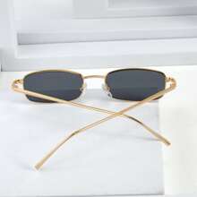 时尚装饰时尚眼镜小方框，时尚夏季海滩时尚眼镜，适合夏季海滩度假、户外、旅行 - 彩色 - 查看 3